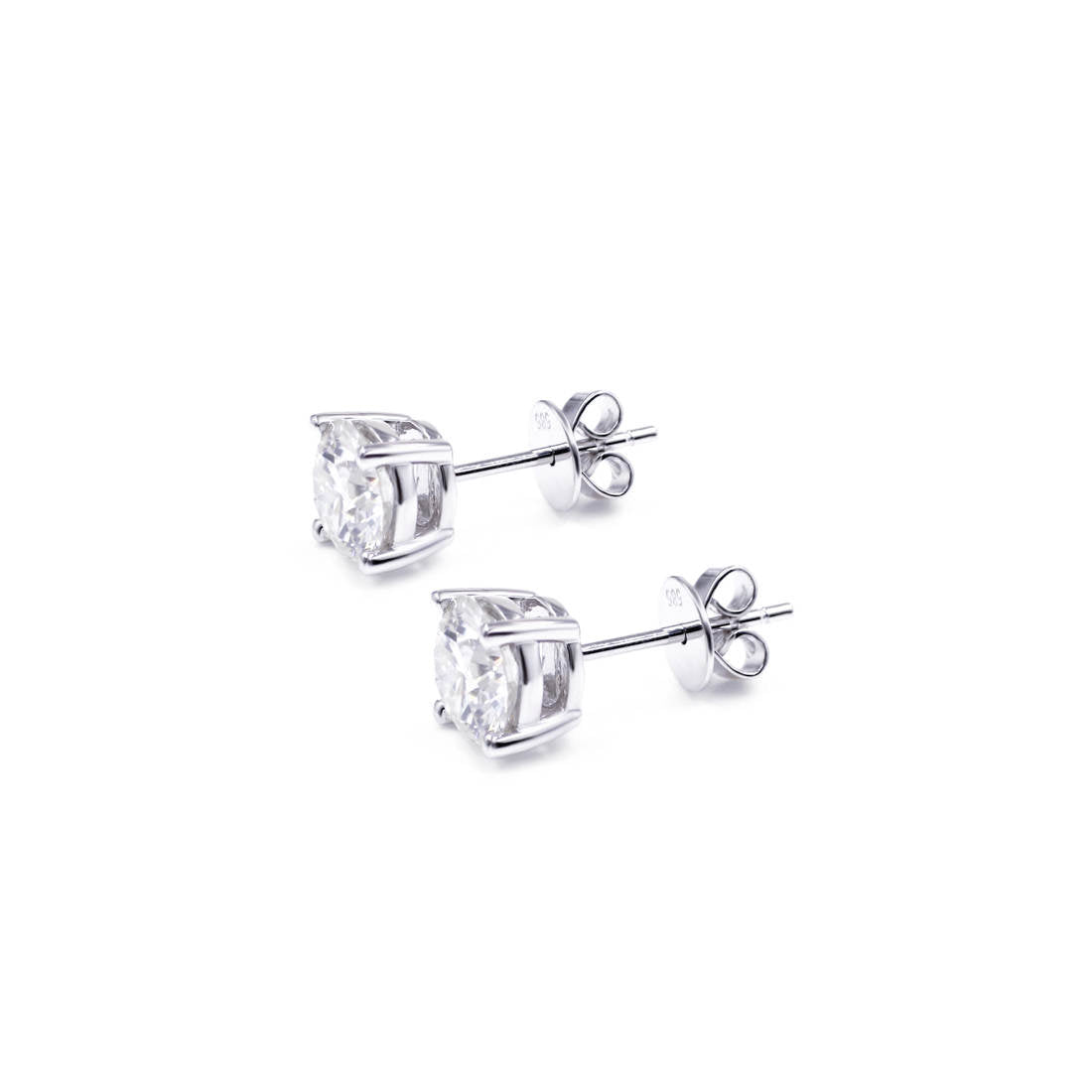 Moissanite Stud Earrings 1CT or 2CT