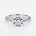 Moissanite Ring Royal Crown Setting