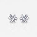 2CT Round Moissanite Stud Earrings