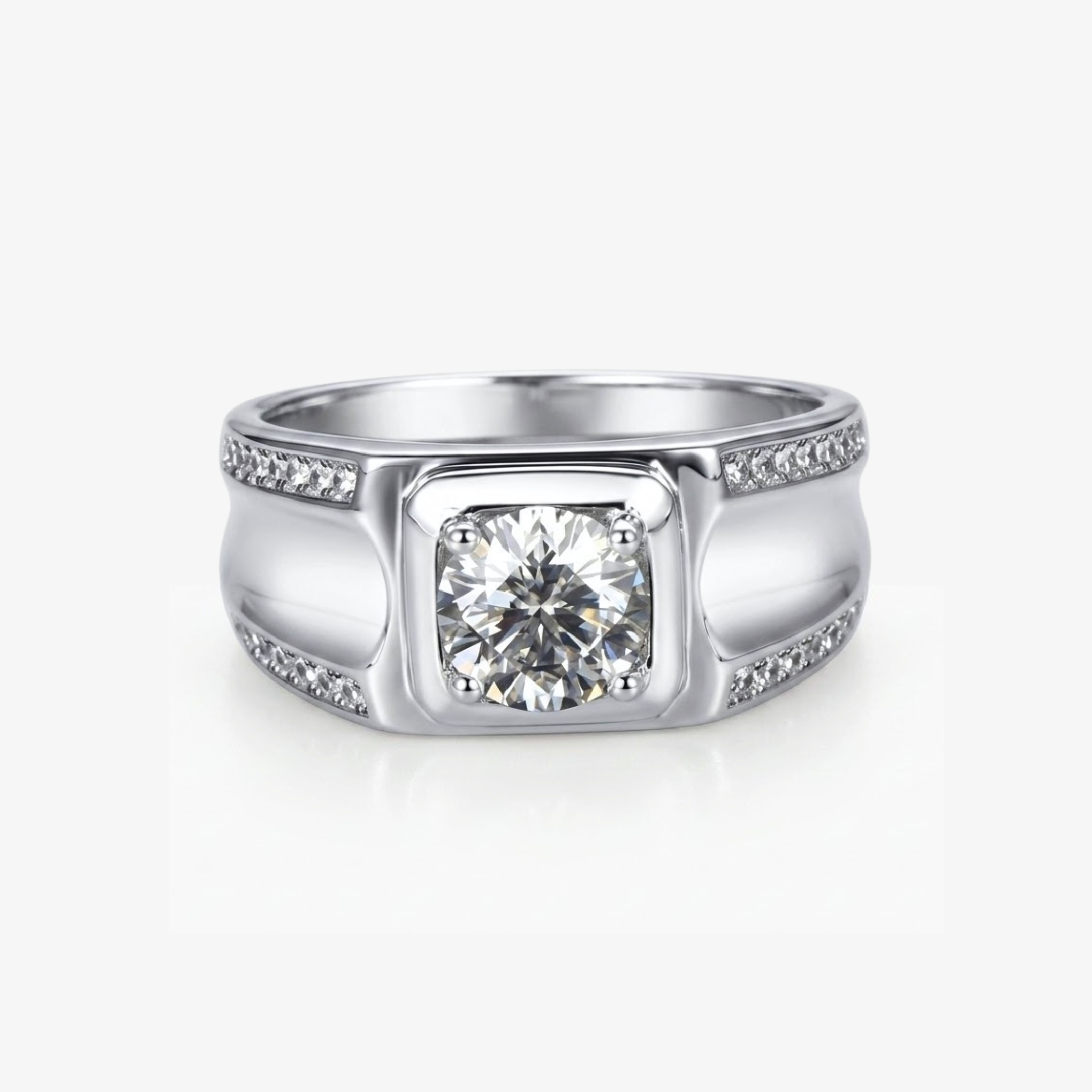 1ct Solitaire Wide Band Style Ring