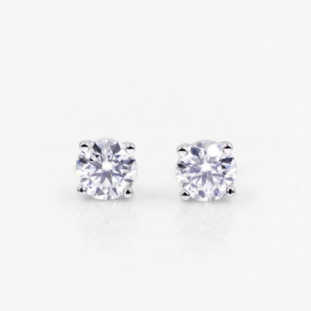 Moissanite Stud Earrings 1CT or 2CT