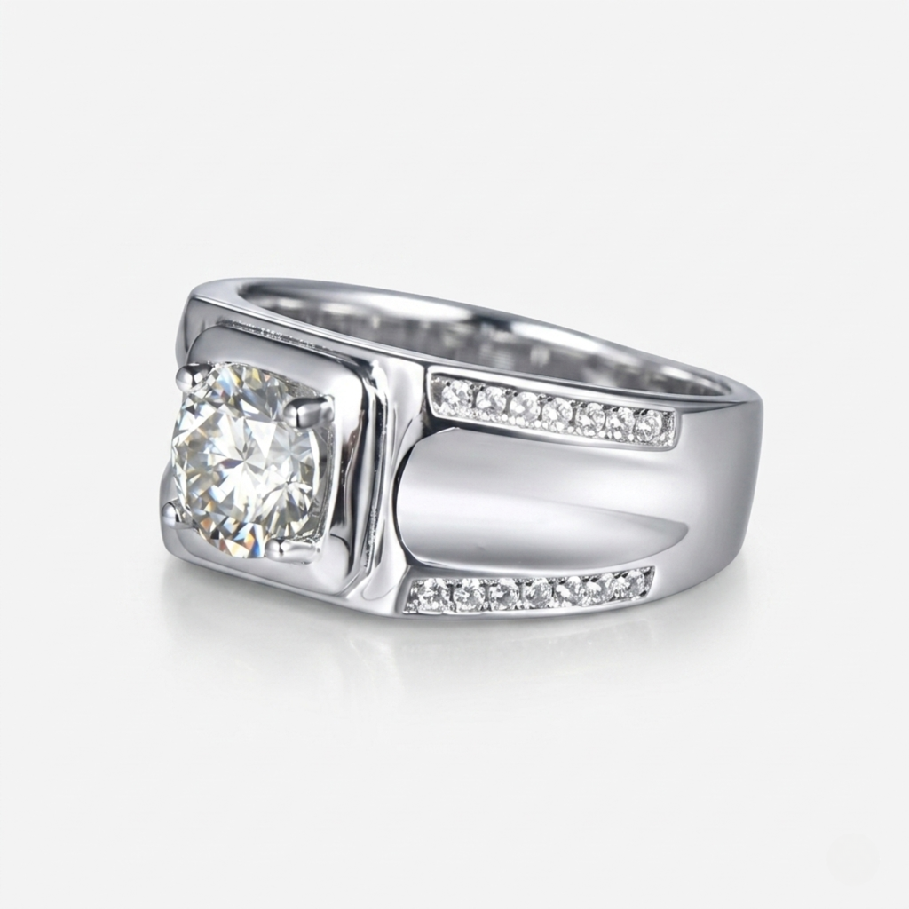 1ct Solitaire Wide Band Style Ring