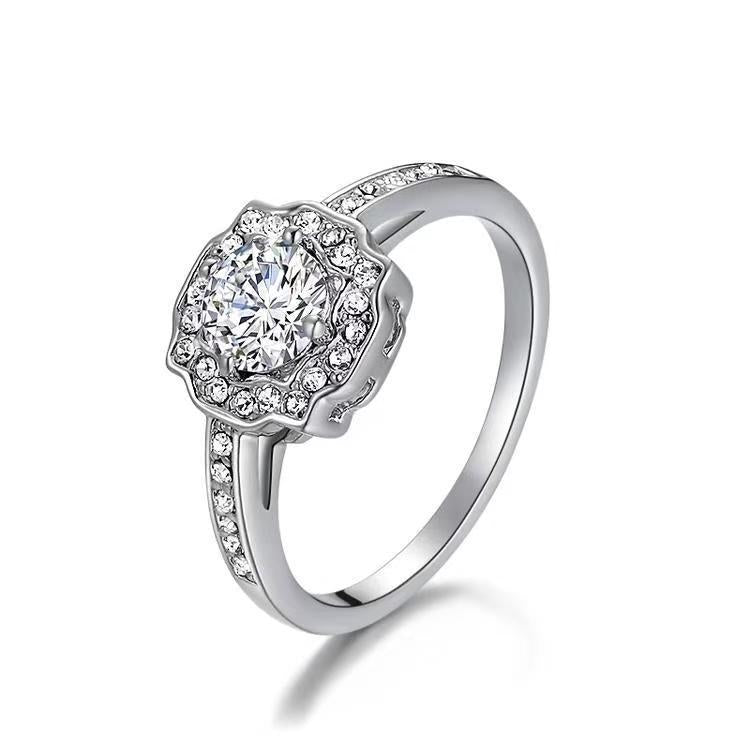 1CT Moissanite Luxury Engagement Bridal Ring